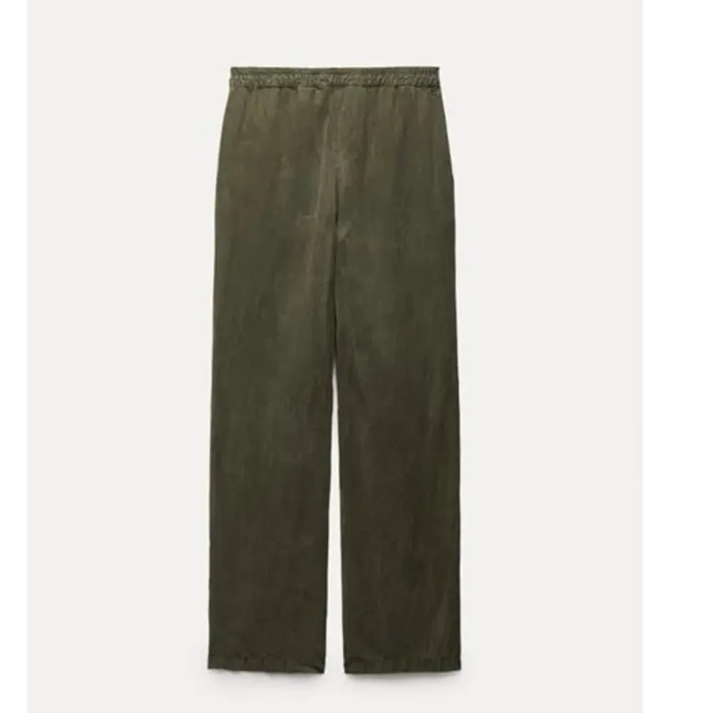 Zara Khaki Lyocell Trouser Pant size XS